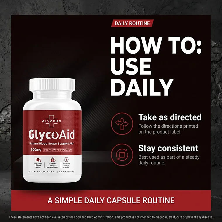 How to take GlycoAid, three simple steps